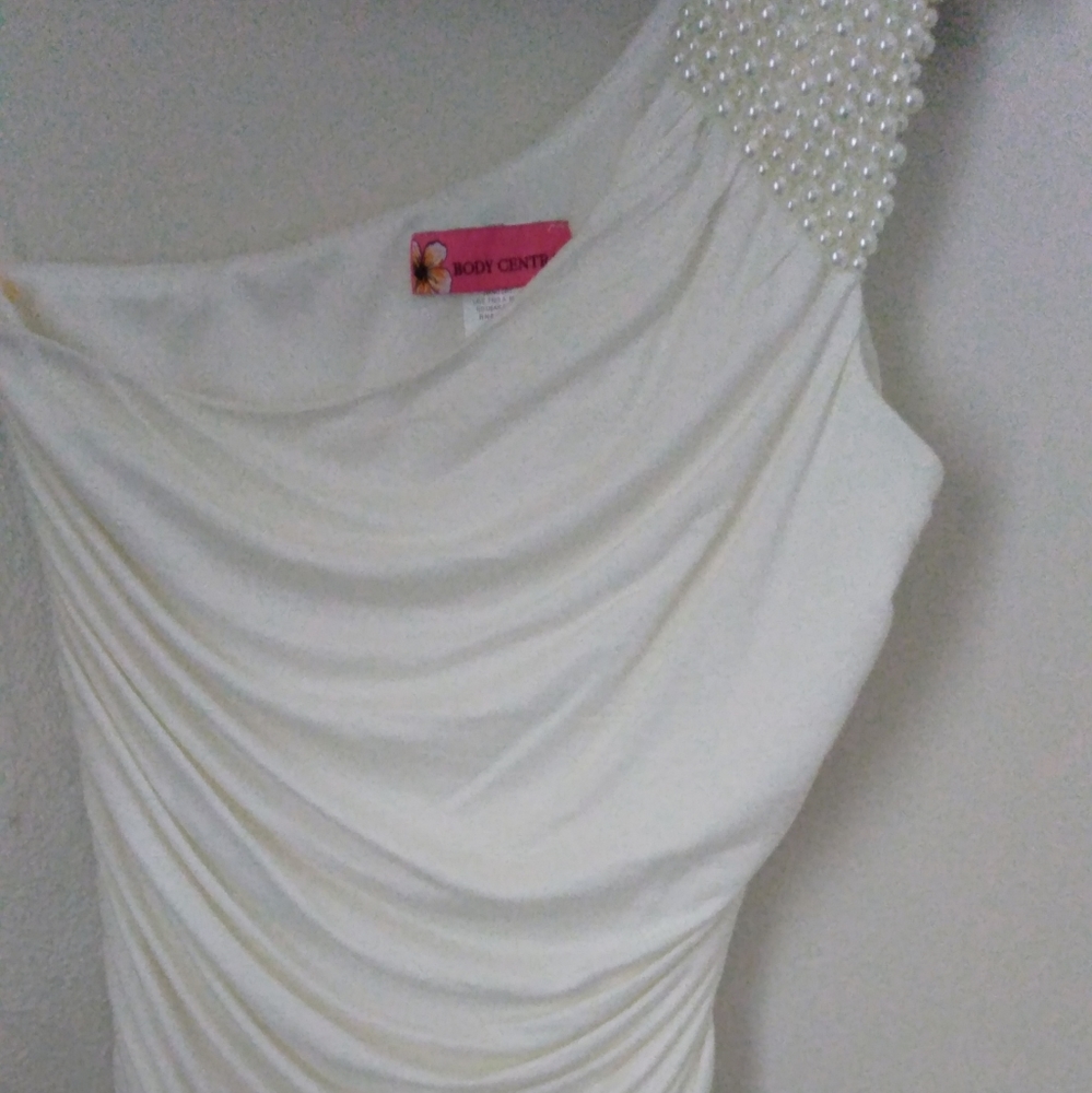 Ruched Top With Pearls